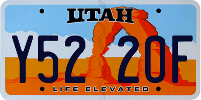 UT license plate Y522OF