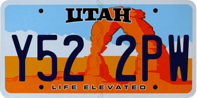 UT license plate Y522PW