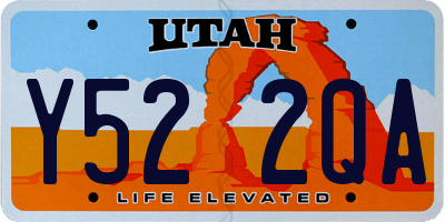 UT license plate Y522QA