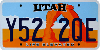UT license plate Y522QE