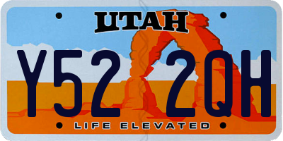 UT license plate Y522QH
