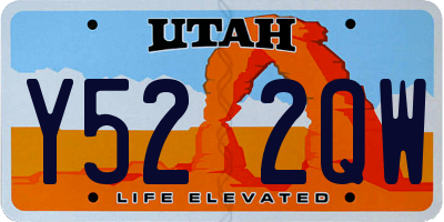 UT license plate Y522QW