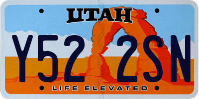 UT license plate Y522SN