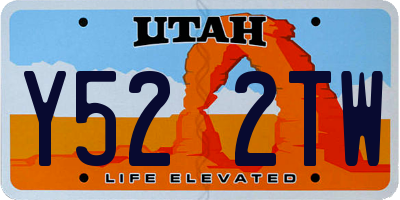 UT license plate Y522TW
