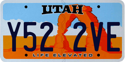 UT license plate Y522VE