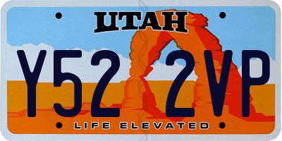 UT license plate Y522VP