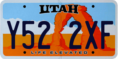 UT license plate Y522XF