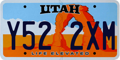 UT license plate Y522XM