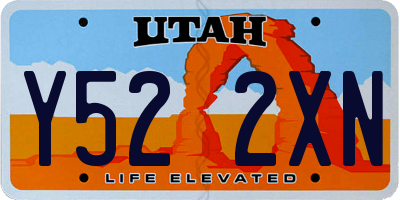 UT license plate Y522XN