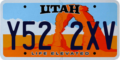 UT license plate Y522XV
