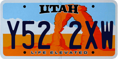 UT license plate Y522XW