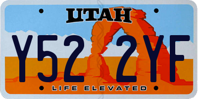 UT license plate Y522YF