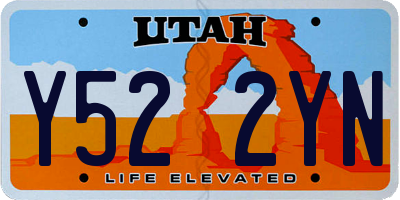 UT license plate Y522YN