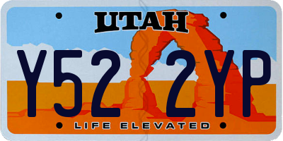 UT license plate Y522YP