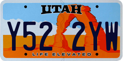 UT license plate Y522YW