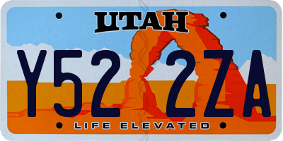UT license plate Y522ZA