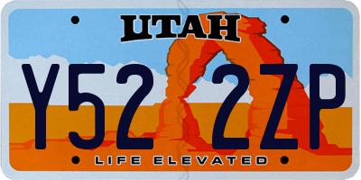 UT license plate Y522ZP