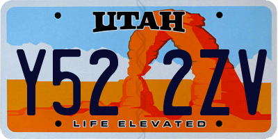 UT license plate Y522ZV