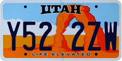 UT license plate Y522ZW