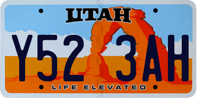 UT license plate Y523AH