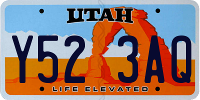 UT license plate Y523AQ