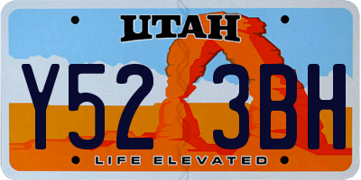 UT license plate Y523BH