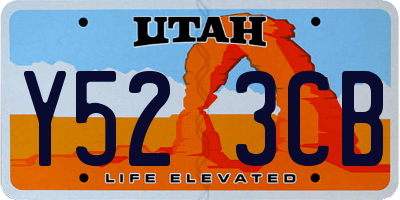 UT license plate Y523CB