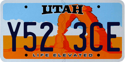 UT license plate Y523CE