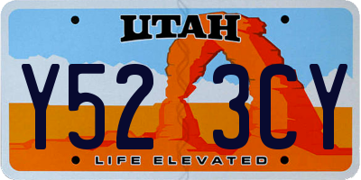 UT license plate Y523CY