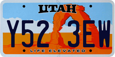 UT license plate Y523EW