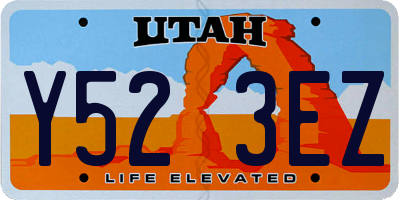 UT license plate Y523EZ