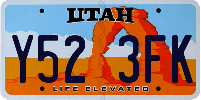 UT license plate Y523FK