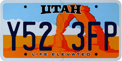 UT license plate Y523FP