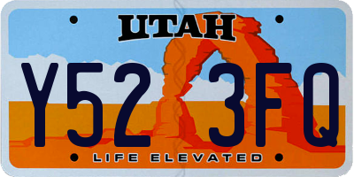 UT license plate Y523FQ