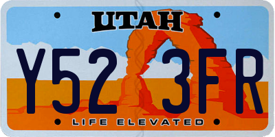 UT license plate Y523FR
