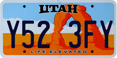 UT license plate Y523FY