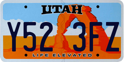 UT license plate Y523FZ