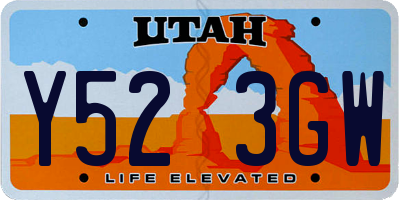 UT license plate Y523GW