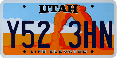 UT license plate Y523HN