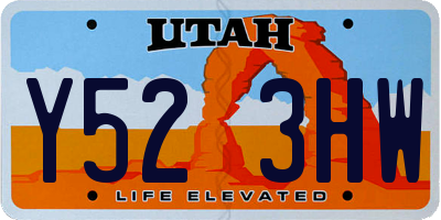 UT license plate Y523HW
