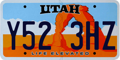 UT license plate Y523HZ