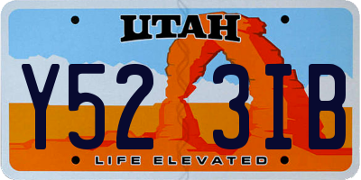UT license plate Y523IB