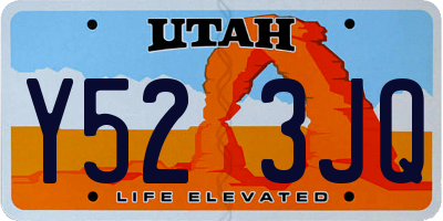 UT license plate Y523JQ