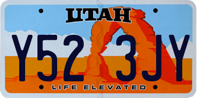 UT license plate Y523JY