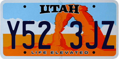 UT license plate Y523JZ