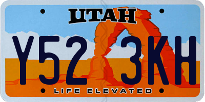 UT license plate Y523KH