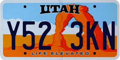 UT license plate Y523KN