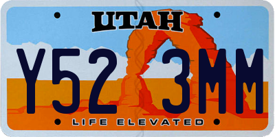 UT license plate Y523MM
