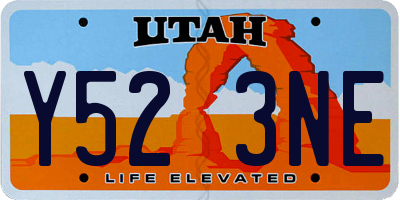 UT license plate Y523NE