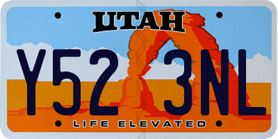 UT license plate Y523NL